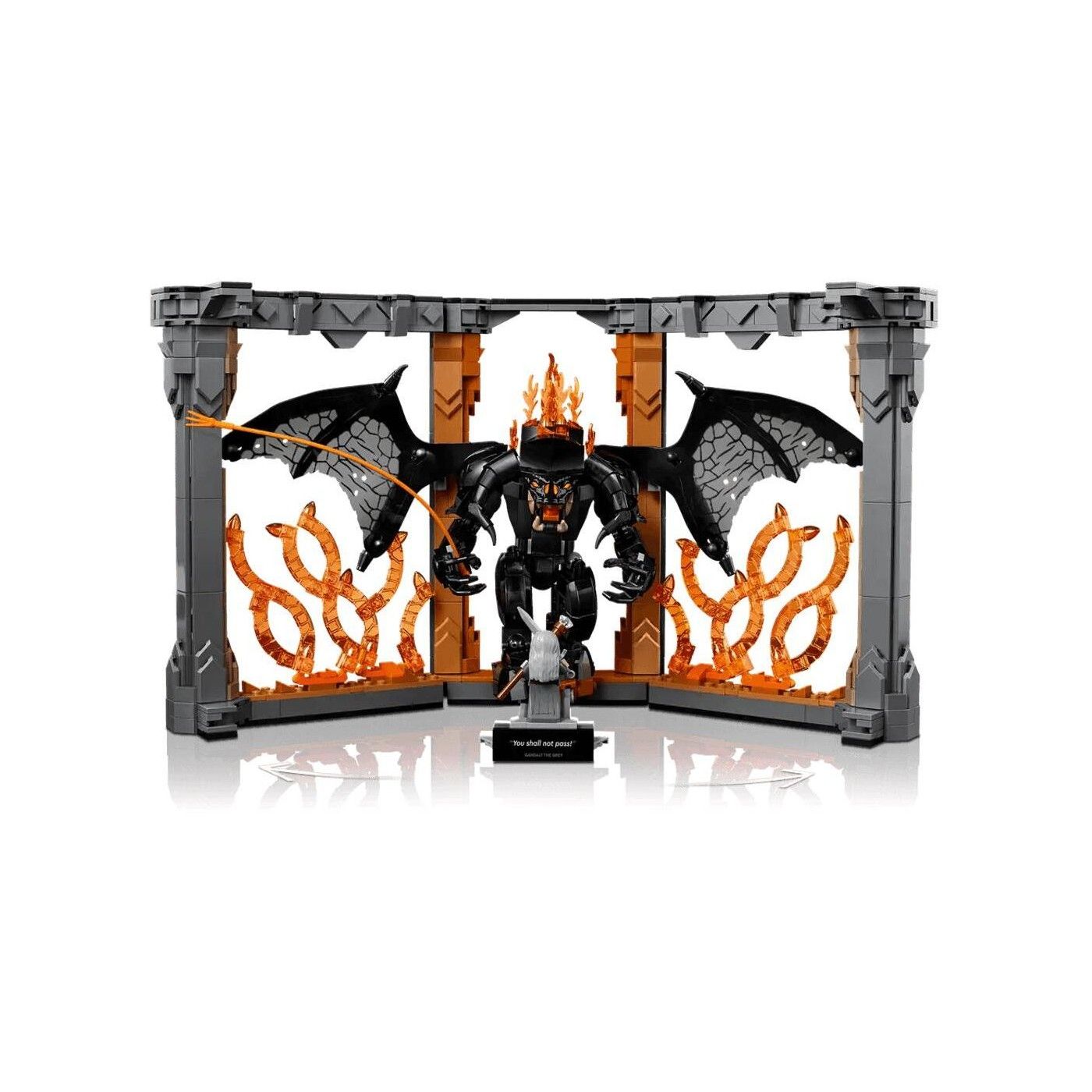LEGO Icons The Lord of the Rings: Balrog Book Nook Building Set, Age 18+ Years