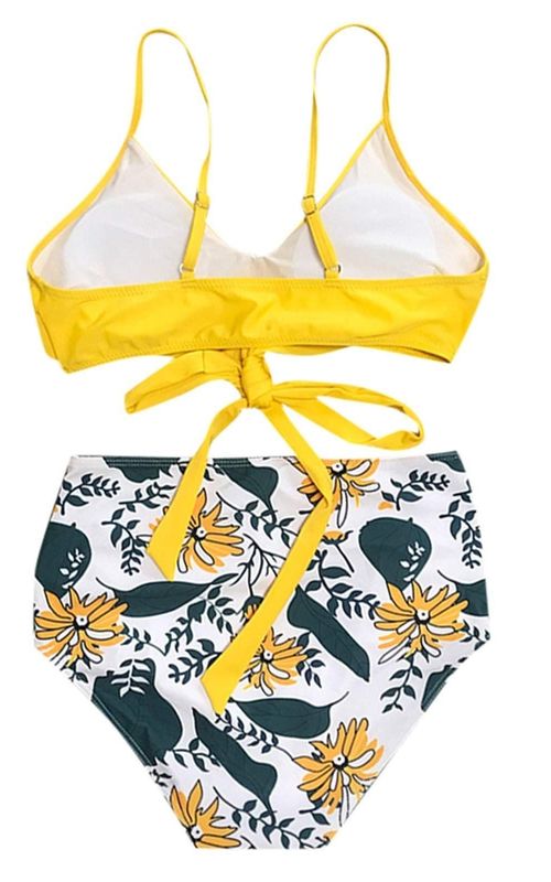 Womens Bikini High Waisted Swimsuits Sexy Leopard Print Bathing Swimwear