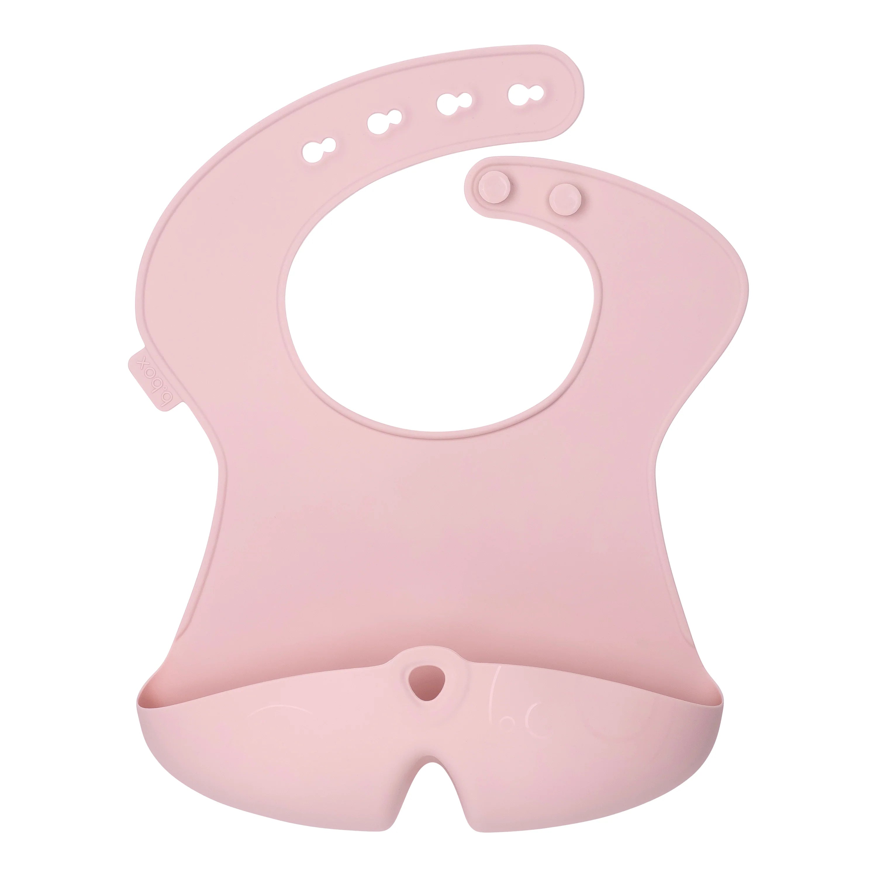 b.box Silicone Travel Bib-blush