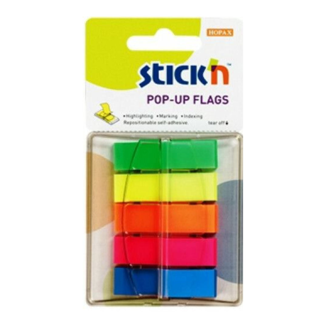 Stick’n 5 Pads Pop-Up Flags, Neon, 200 Sheets, 26029