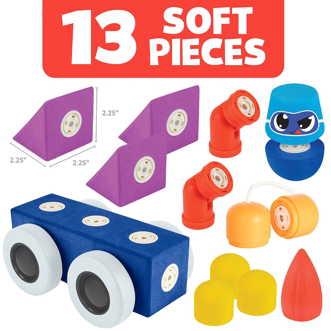 Blockaroo Magnetic Foam Builders Roadster Set, 1+ years
