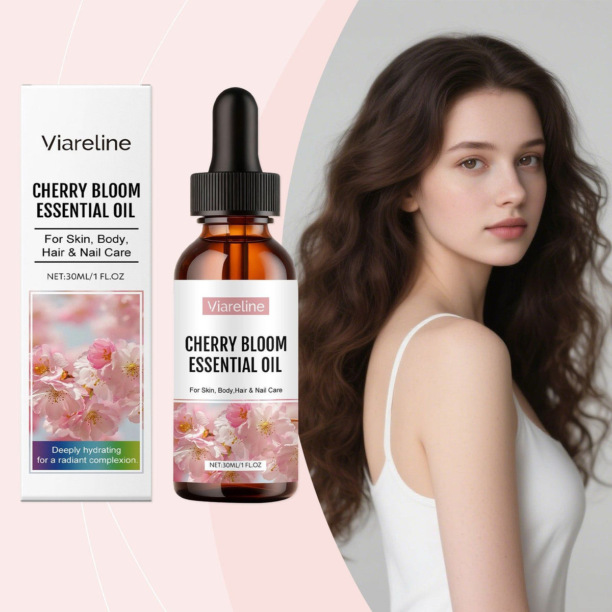 Cherry Blossom Skin Care Oil, Hydrating, Nourishing, Multi-Functional, Daily Moisturizer ,30ml