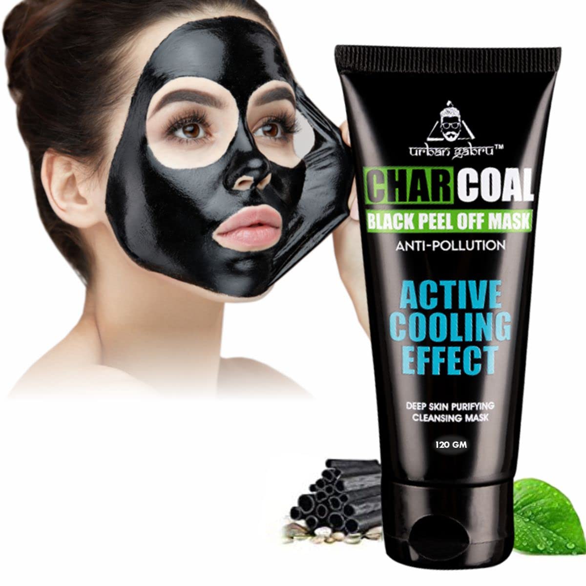 Urban Gabru Charcoal Peel Off Mask for Men & Women 120 g