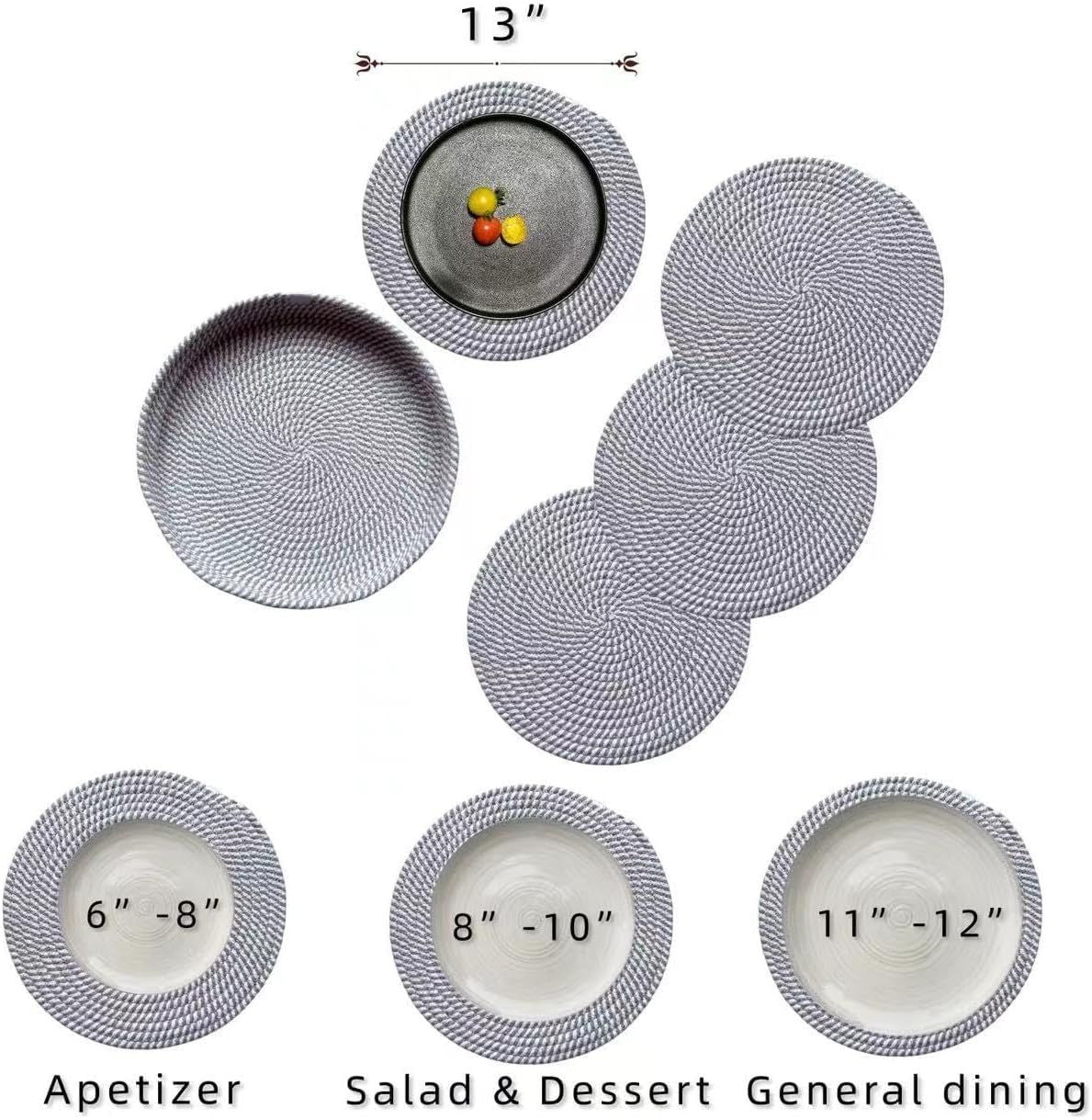 AIESY® Beautiful Woven Cotton Rope Round Placemats Set