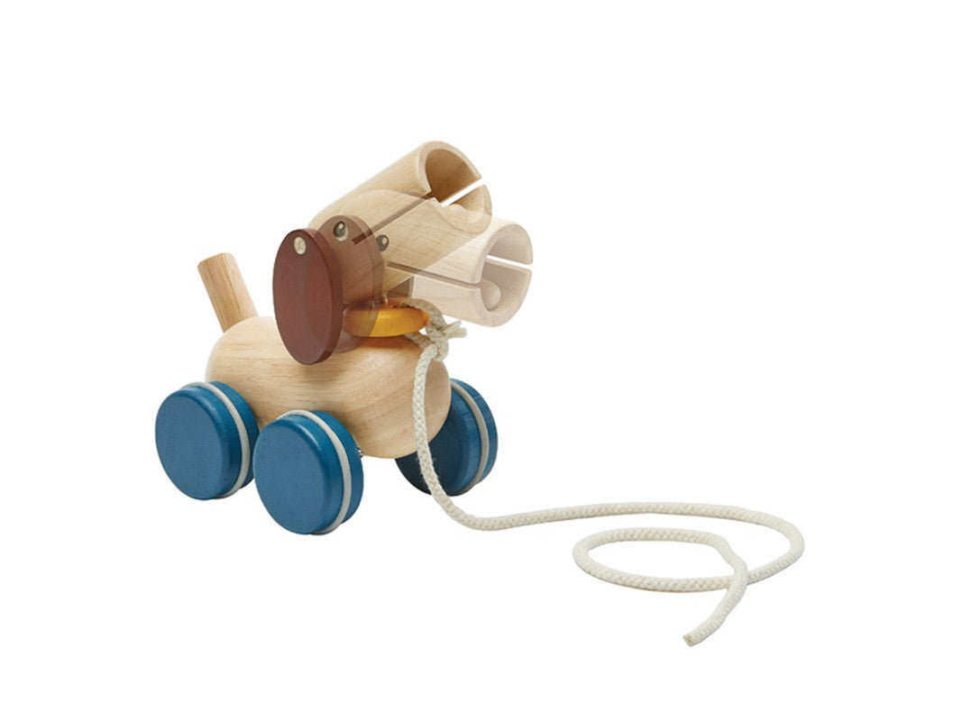PlanToys Push and Pull Puppy — Wooden Walking Toy