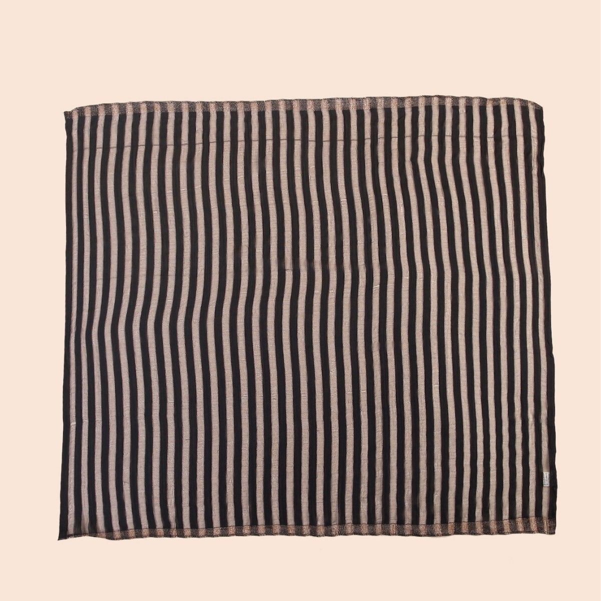 Brown Jacquard Square Hijab Scarf for Women 95x95cm