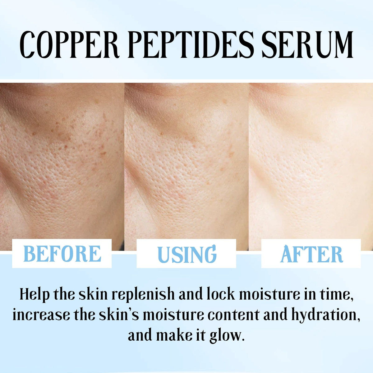 Copper Peptides Serum for Pore Tightening, Anti-Aging, Hydrating, Brightening ,30ml