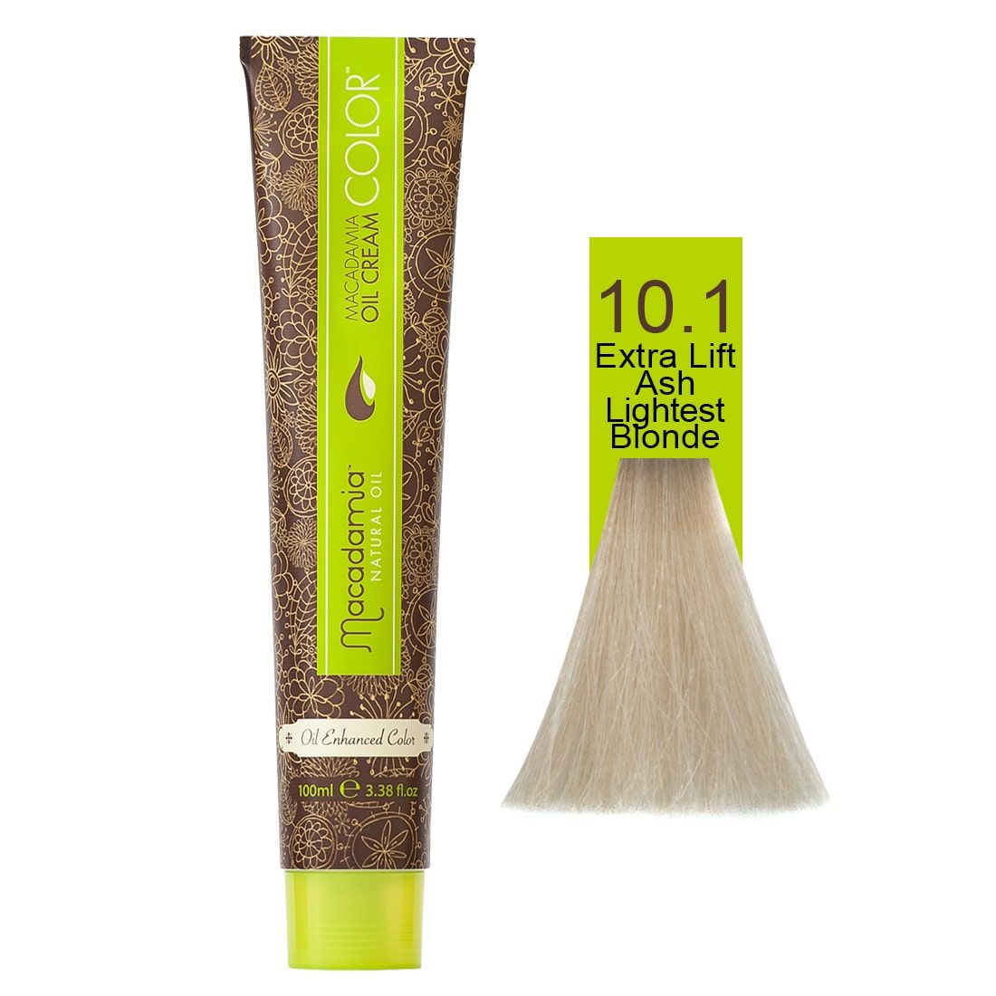 Macadamia Natural Oil Cream Hair Color, 100ml, 10.1 Extra Lift Ash Lightest Blonde
