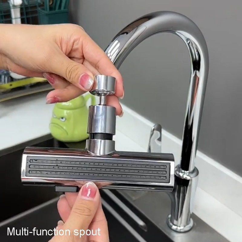 Flying Rain Waterfall Spout Connector Silver