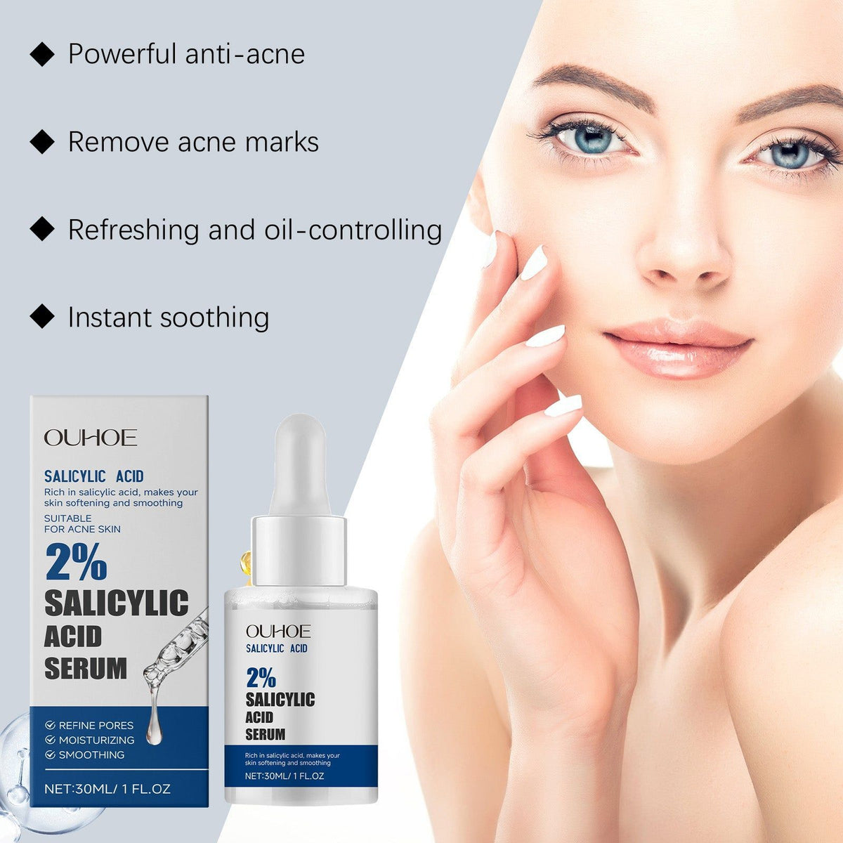 Clear Acne Fast with Facial Care Serum, Pore Tightening, Skin Nourishing ,30ml