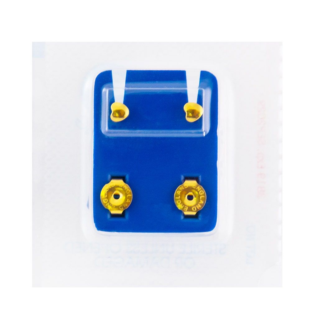 Caflon Singles Shapes Heart Gold Plated Blu System Earring, 1Piece