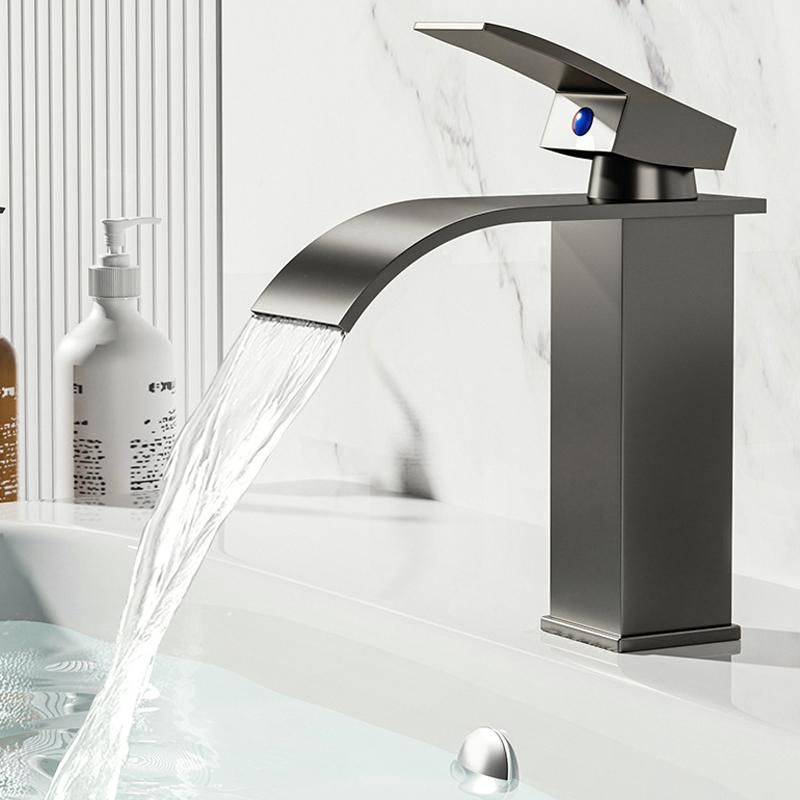 Waterfall Wash Basin Faucet S High Silver Plating