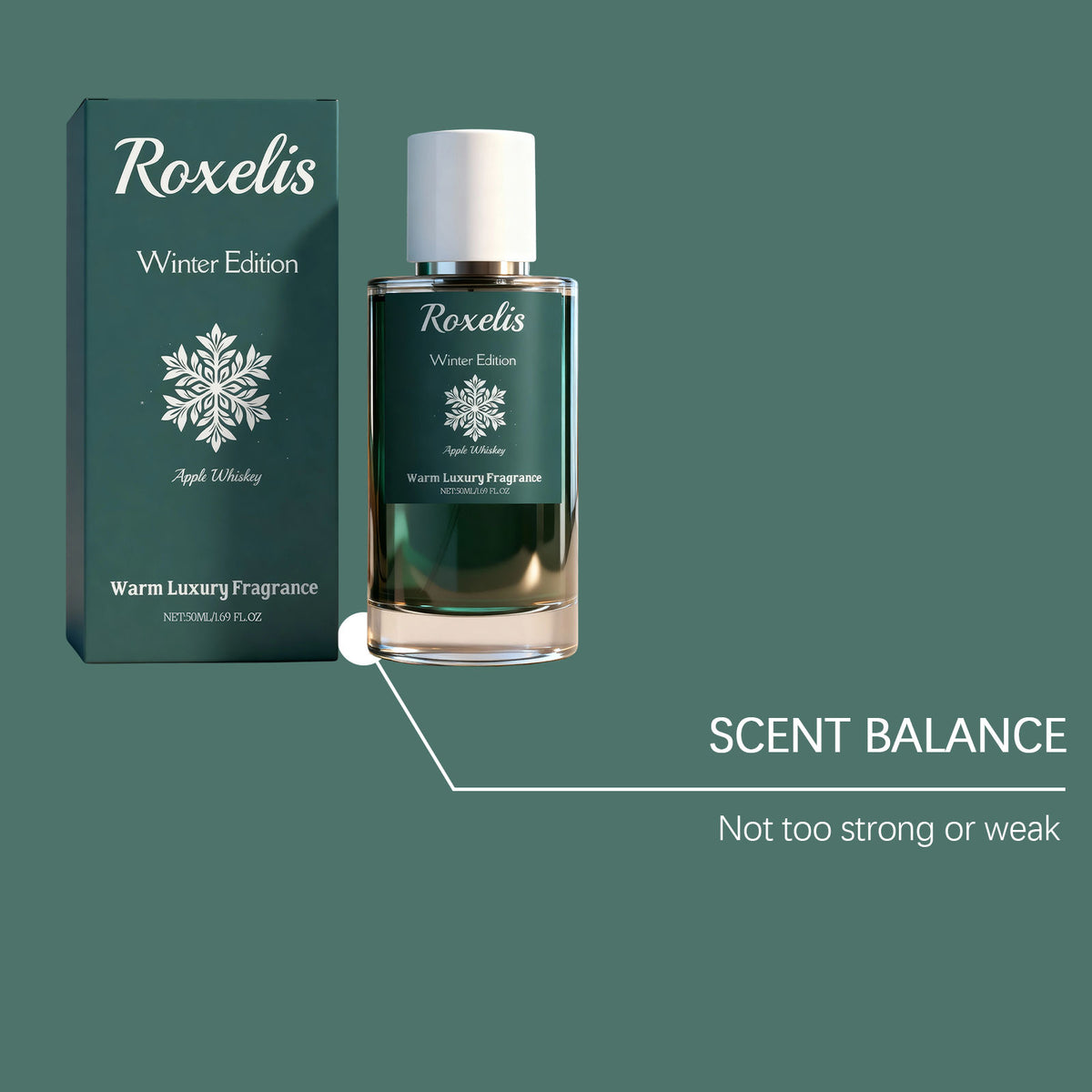 Apple Whisky Fragrance Series, Winter Warm Luxury, Long-Lasting, Fresh & Delicate Scent ,50ml