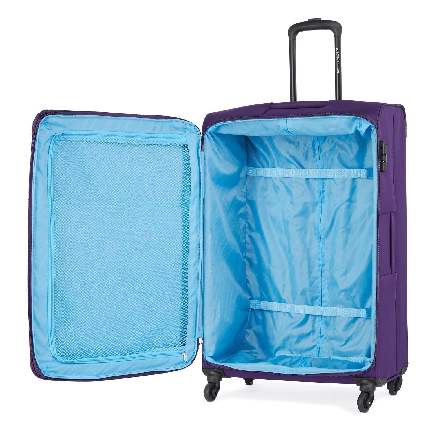 VIP CANADA 4 Wheels Soft Trolley Expandable 3 Pc Set 54cm , 69cm , 79cm