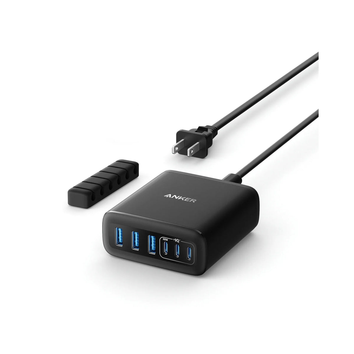 Anker 112W 6-Port GaN Charging Station, 3 USB-C + 3 USB-A Multi-Device Fast Charger