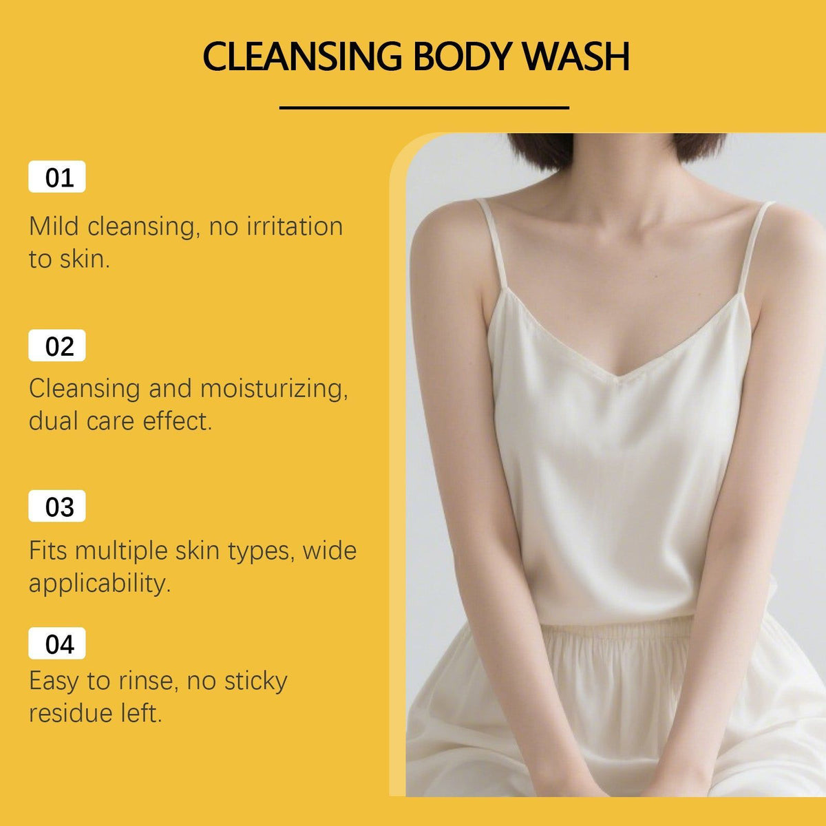 Body Wash for Cleanse Skin, Moisturize, Smooth, Deep Cleansing, Gentle ,100ml