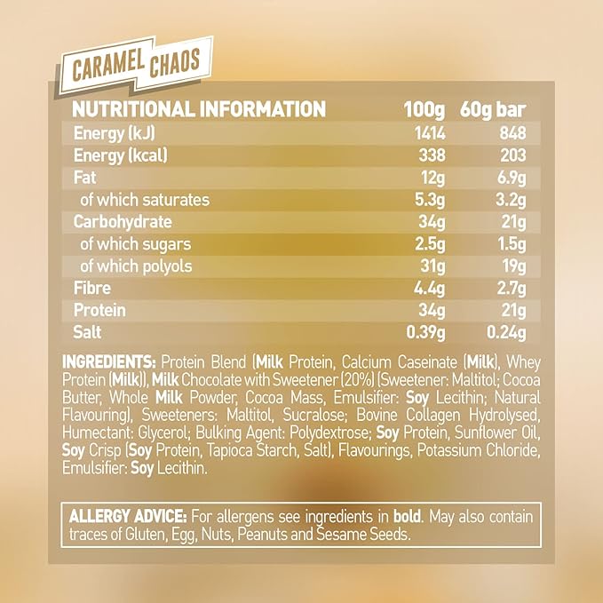 Grenade Protein Bar 12x60g Caramel Chaos (6/case)