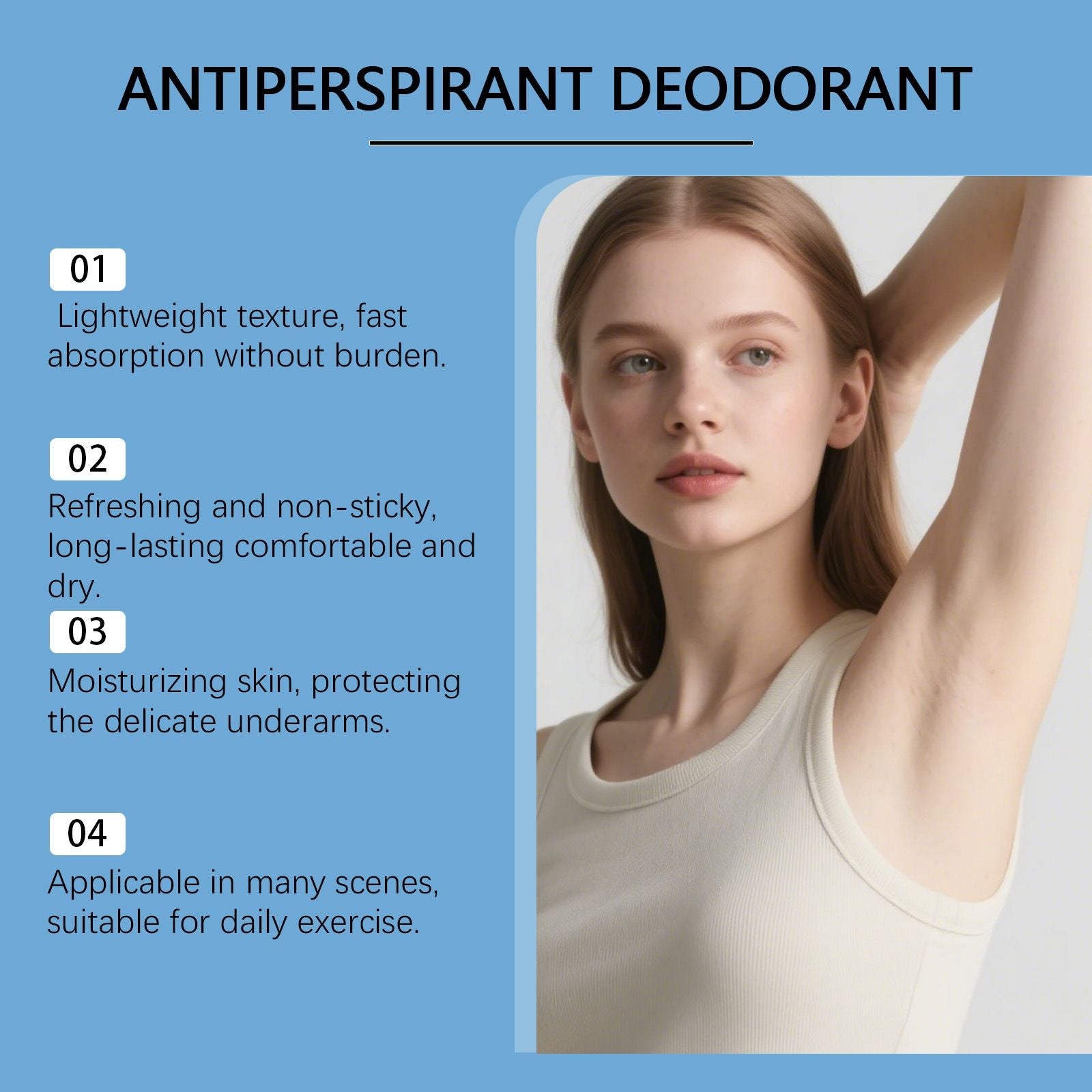 50ml Underarm Roll On Deodorant with Fresh and Long Lasting