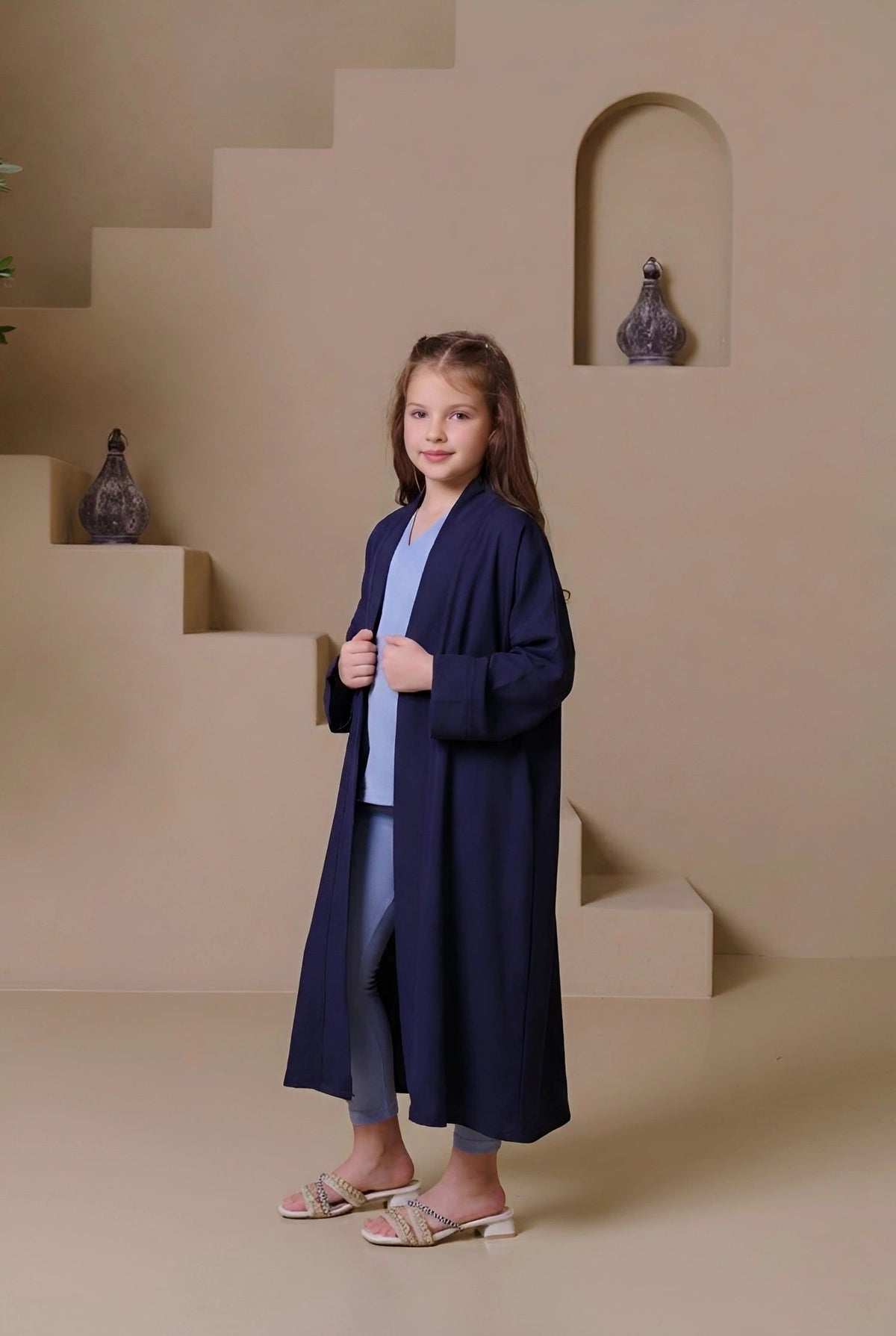 MULU Classic Kids Abaya - Navy Blue