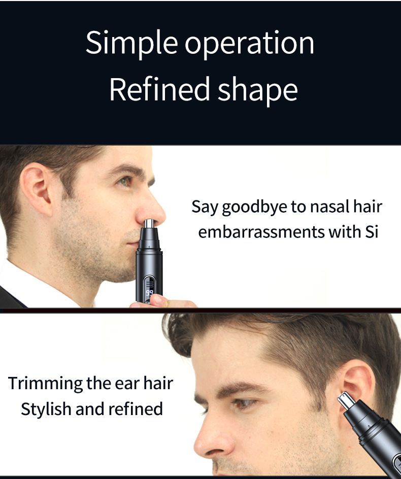 LED USB Type-C Nose Hair Trimmer