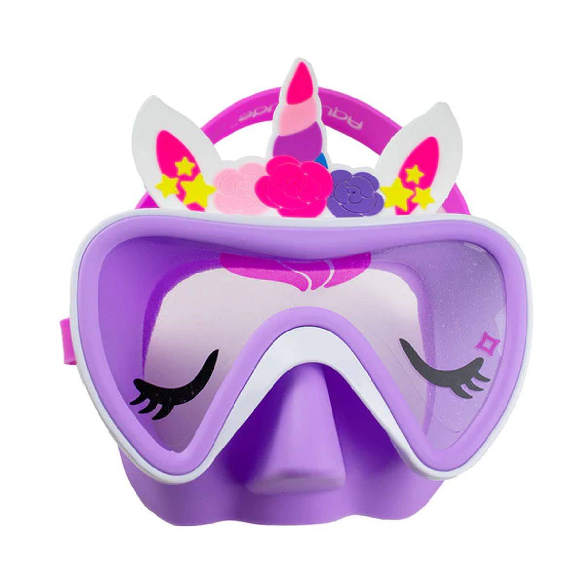 Aqua2ude Unicorn Swim Mask, Purple, 3+ Yeras