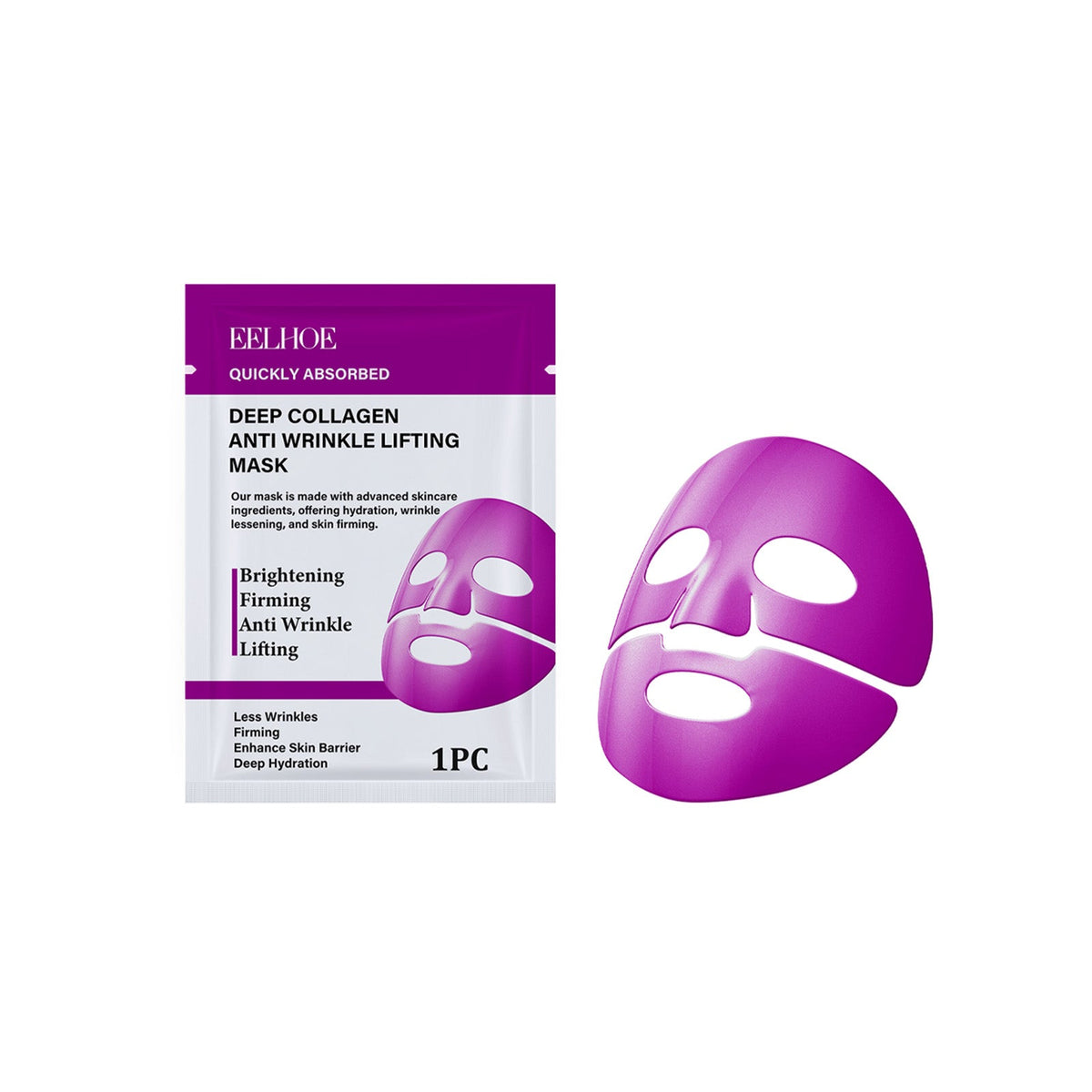 Collagen Facial Care Mask, Hydrating, Anti-Aging, Moisturizing, Youthful Skin ,1pcs