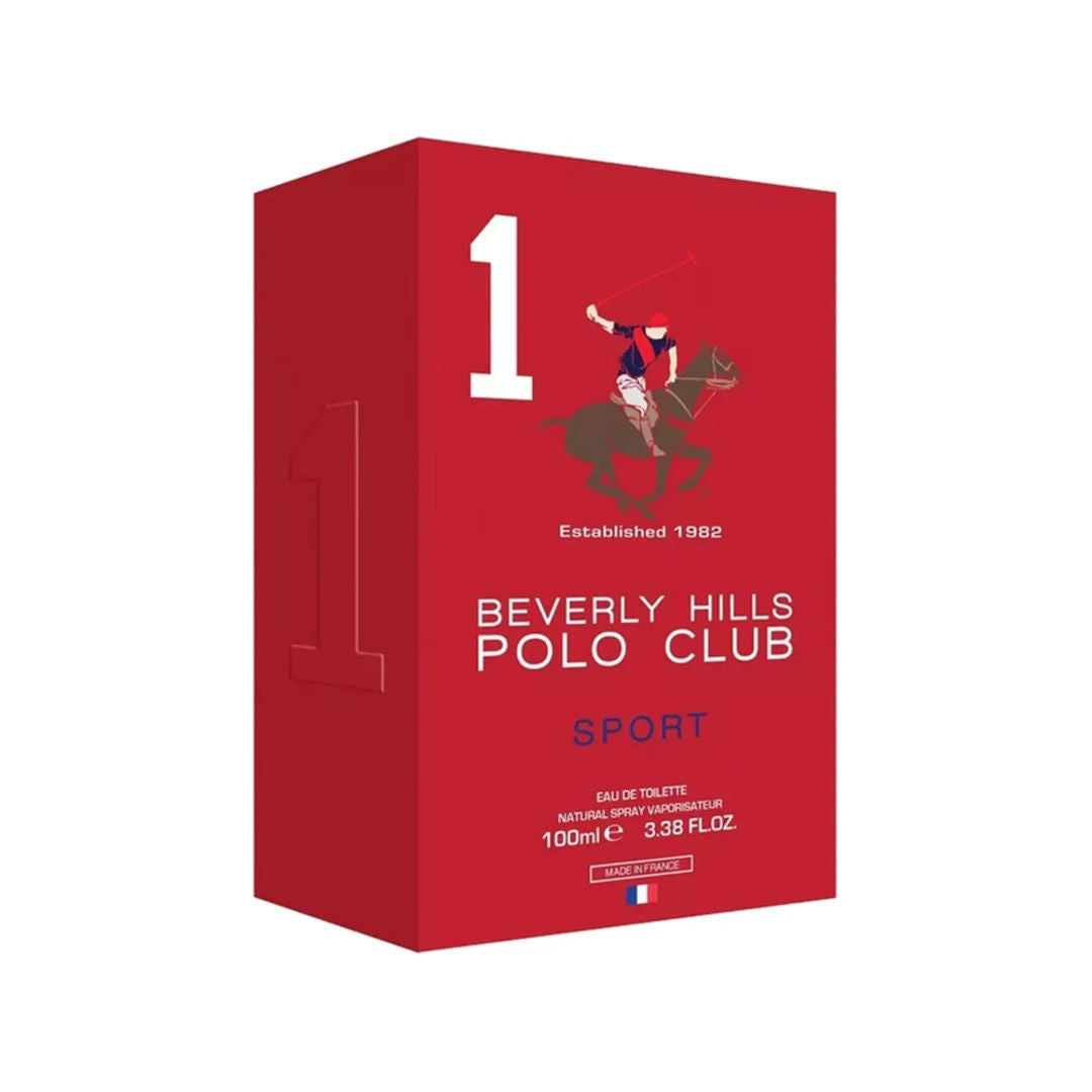 Beverly Hills Polo Club Sport No. 1 Eau de Toilette for Men, 100ml - Makasib Offer