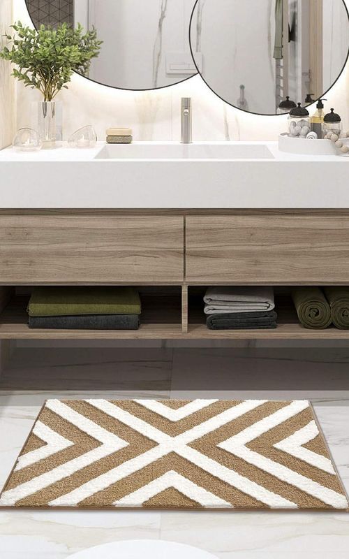 AIESY® Beautiful Luxury Rectangle Quick Dry Bath Mat