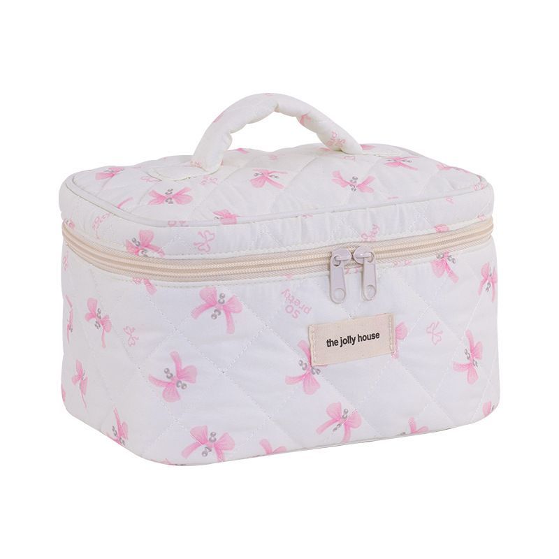 Bow Print Travel Makeup Bag