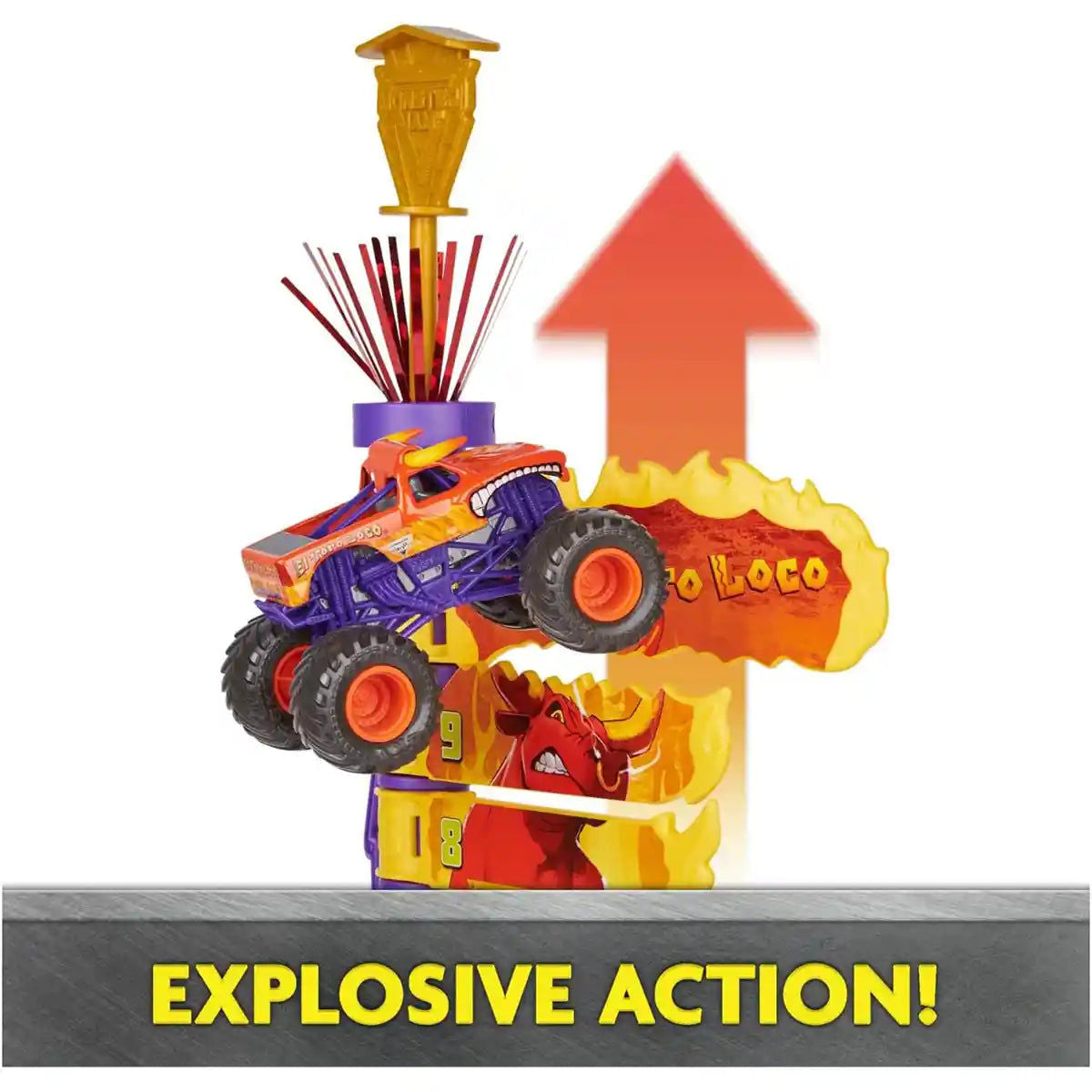 MonsterJam 1:64 Big Air Chlng Playset El Toro Loco