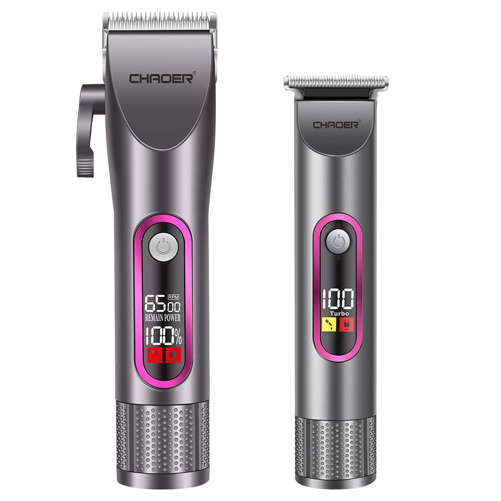 Hair Clipper with LCD Display and Guide Combs