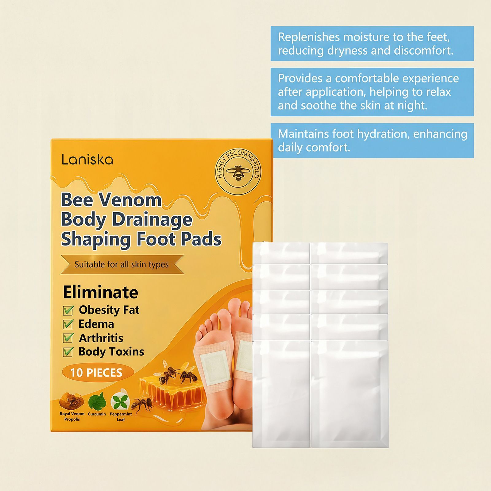 Moisturizing Foot Pads with Bee Venom