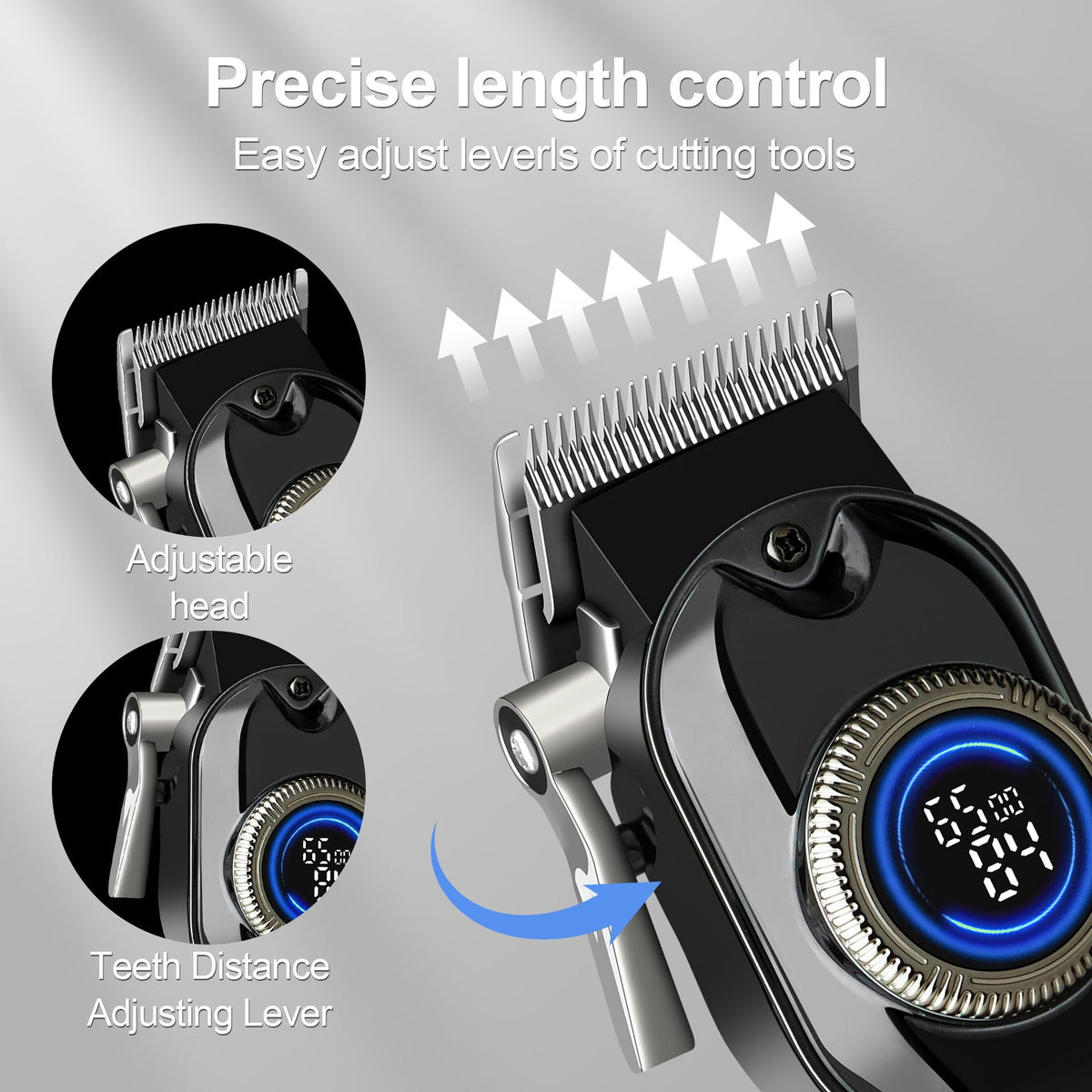 3 Piece Electric Hair Clipper Grooming Kit