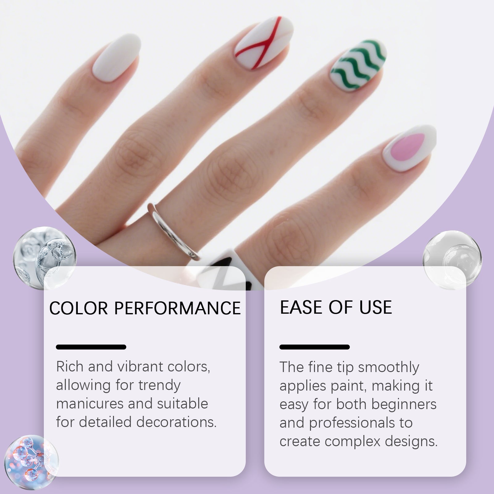 Bright Color Nail Art Painting Pen, Easy DIY Manicure, Waterproof, Multi-Occasion ,12pc