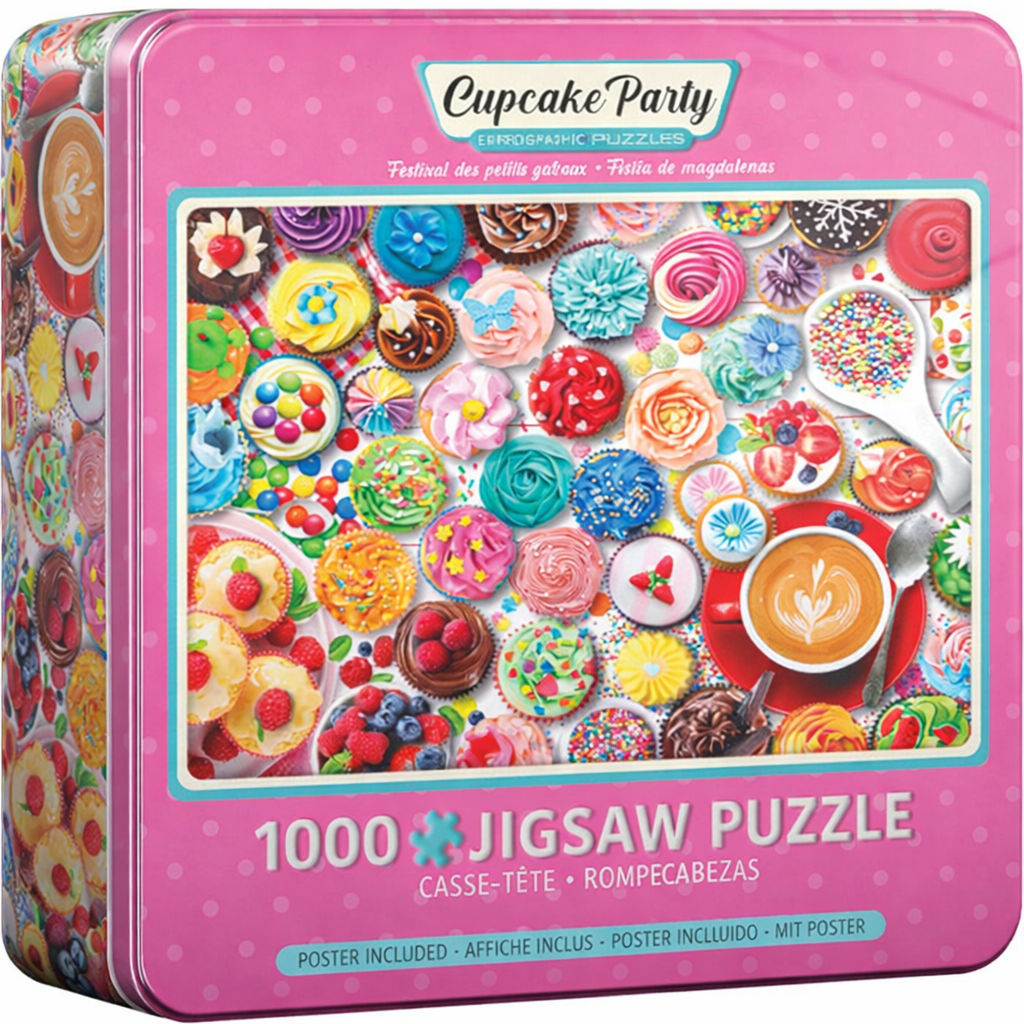 Cupcake Party 1000 Piece Puzzle In A Collectible Tin