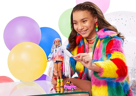 Barbie Fashionistas Extra Doll-Rainbow Braids
