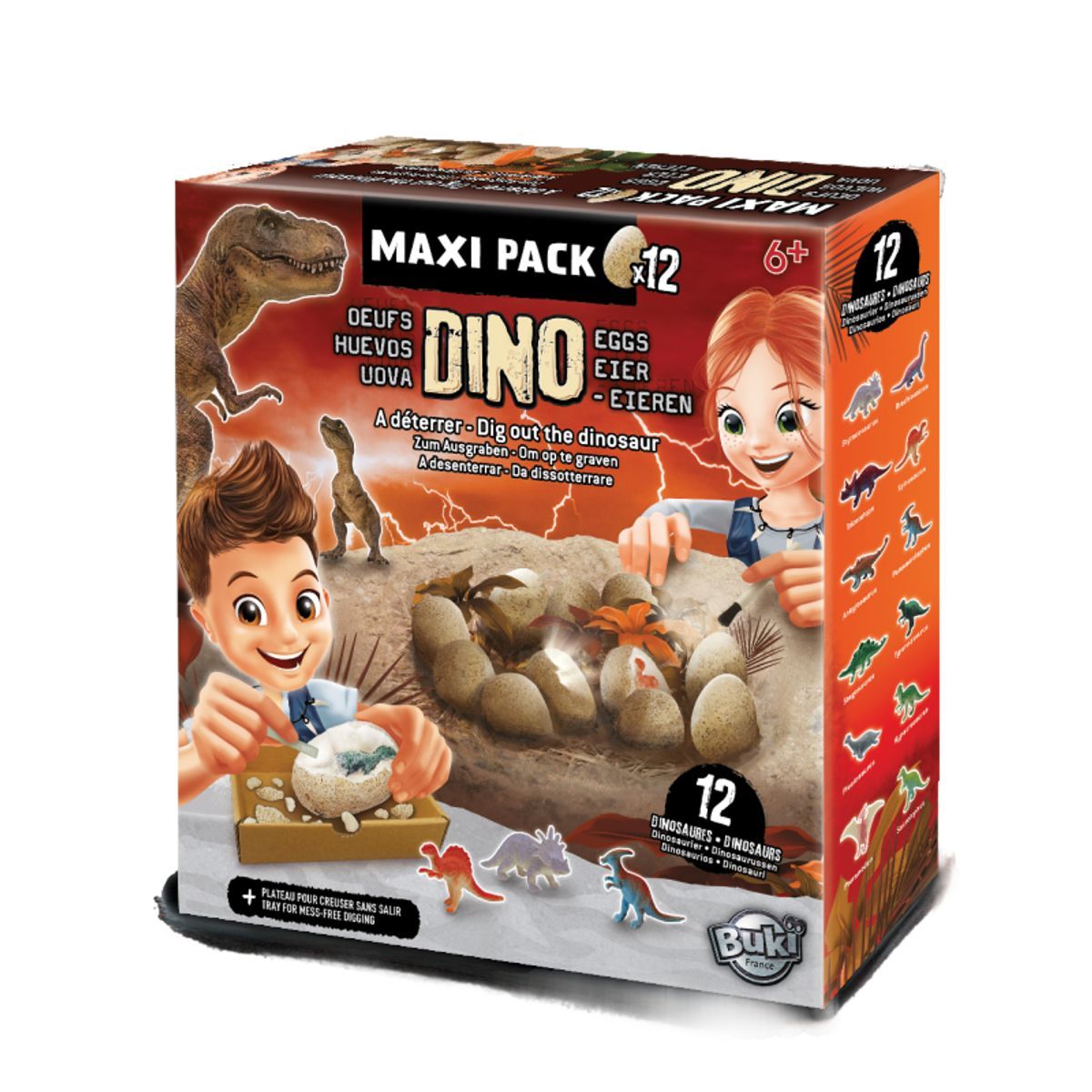 Buki France Dino Mega Egg Maxi Pack, (12 Eggs)