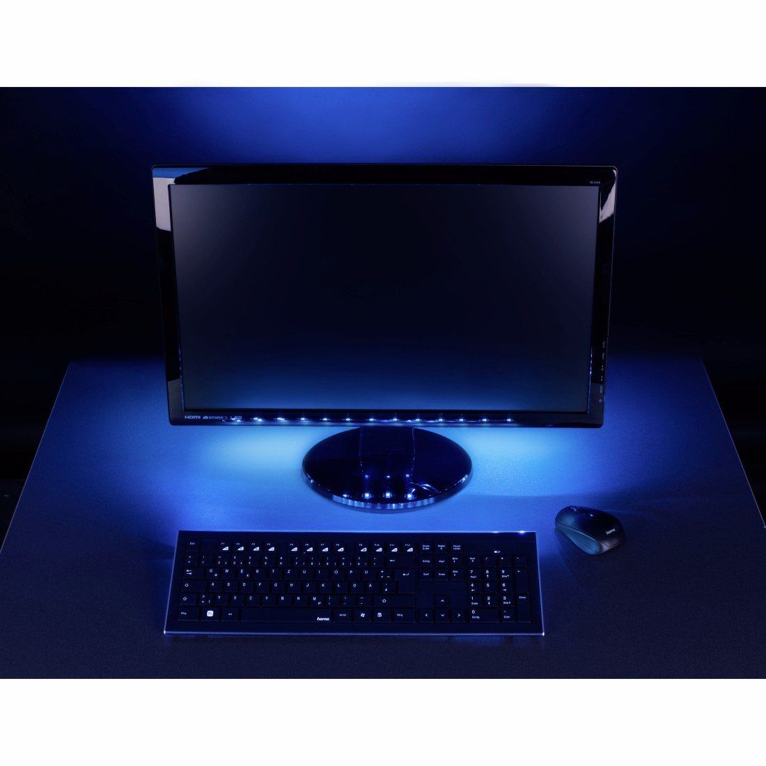 Hama 12344 USB LED Light Strip with Integrated Control Unit, RGB, 1 m