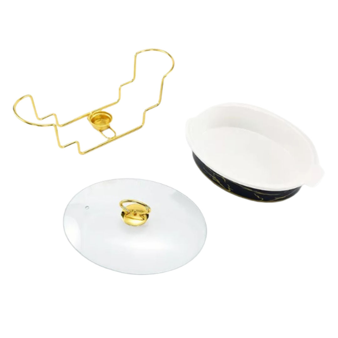 RSC Ceramic Food Warmer Elegant Serving & Heating Set