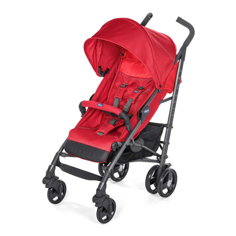 Chicco Lite Way 3 Top with Bumper Bar red color