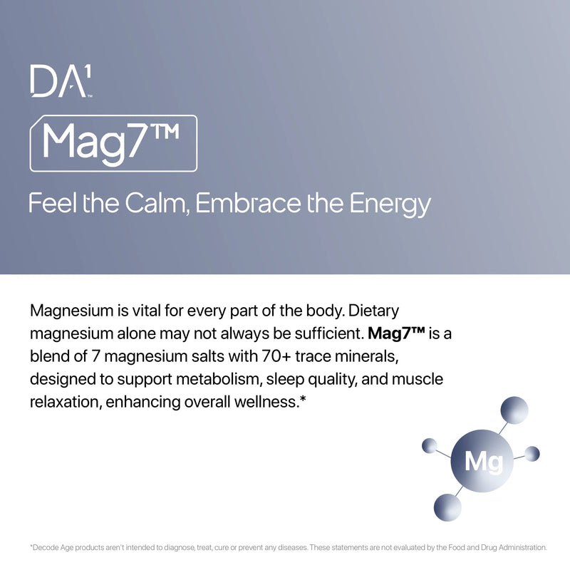 DECODE Mag7 Powder | Seven Magnesium Complex Powder| 10g, 28 servings