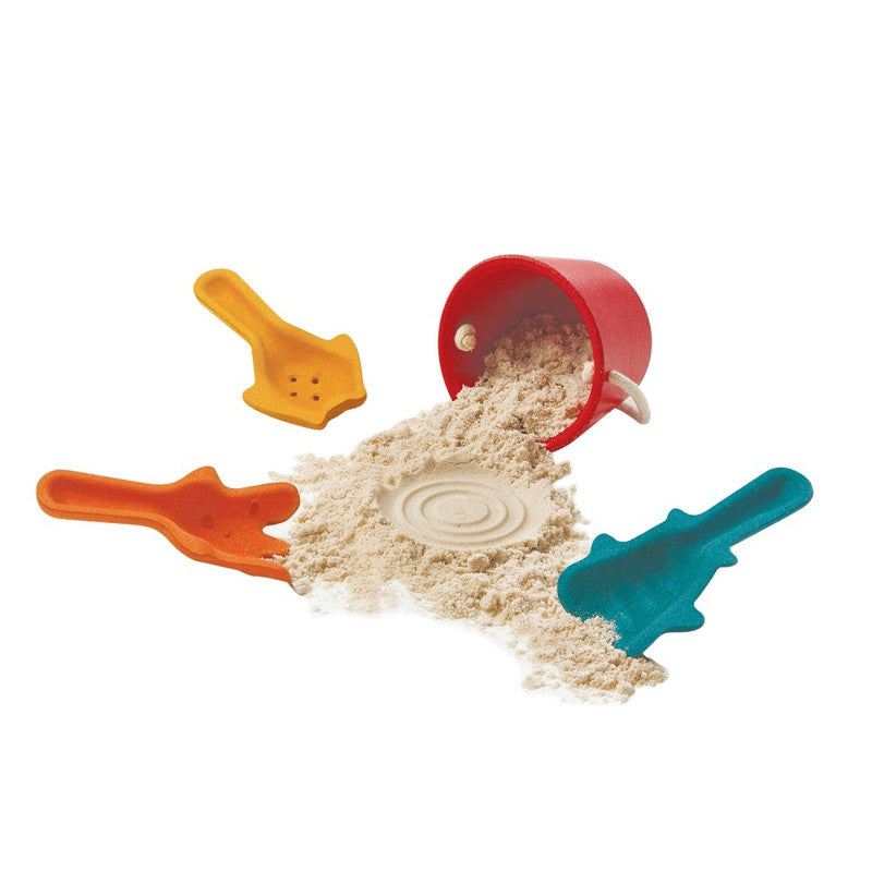 PlanToys Sand Play Set — Wooden Beach Toy