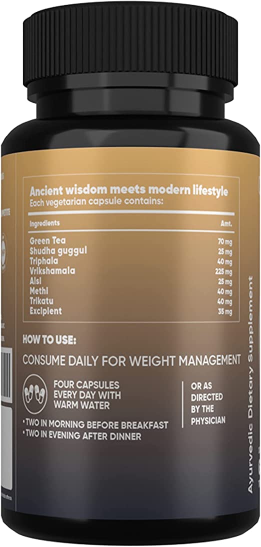 Aadar Weight No More | Natural Weight Loss Supplement Green Tea 120 Capsules