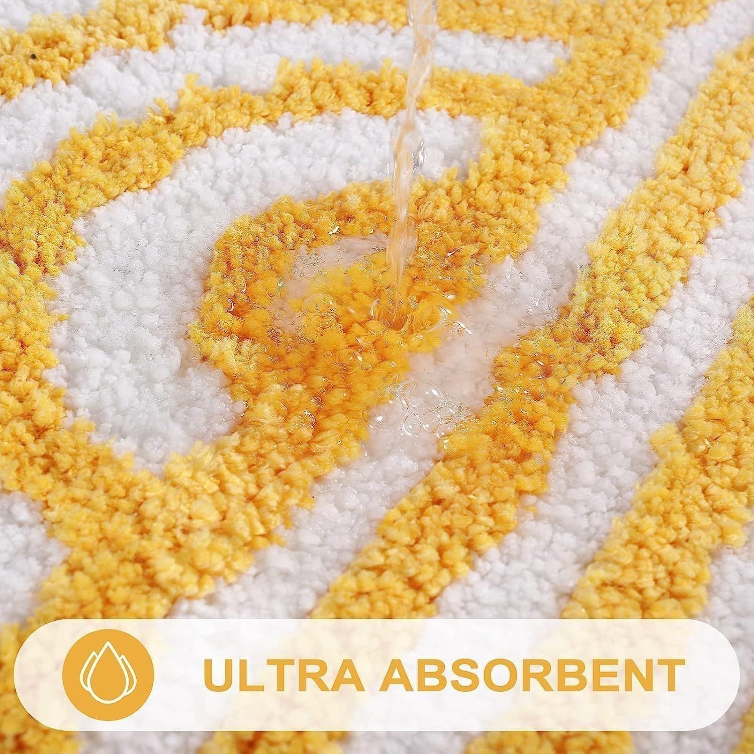 AIESY® Beautiful Machine Washable Sunrise Soft Bath Mats