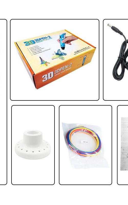 3D Printing Pen Kit DIY Printer Drawing Art Pen With 3 Colors 1.75mm PLA Filaments