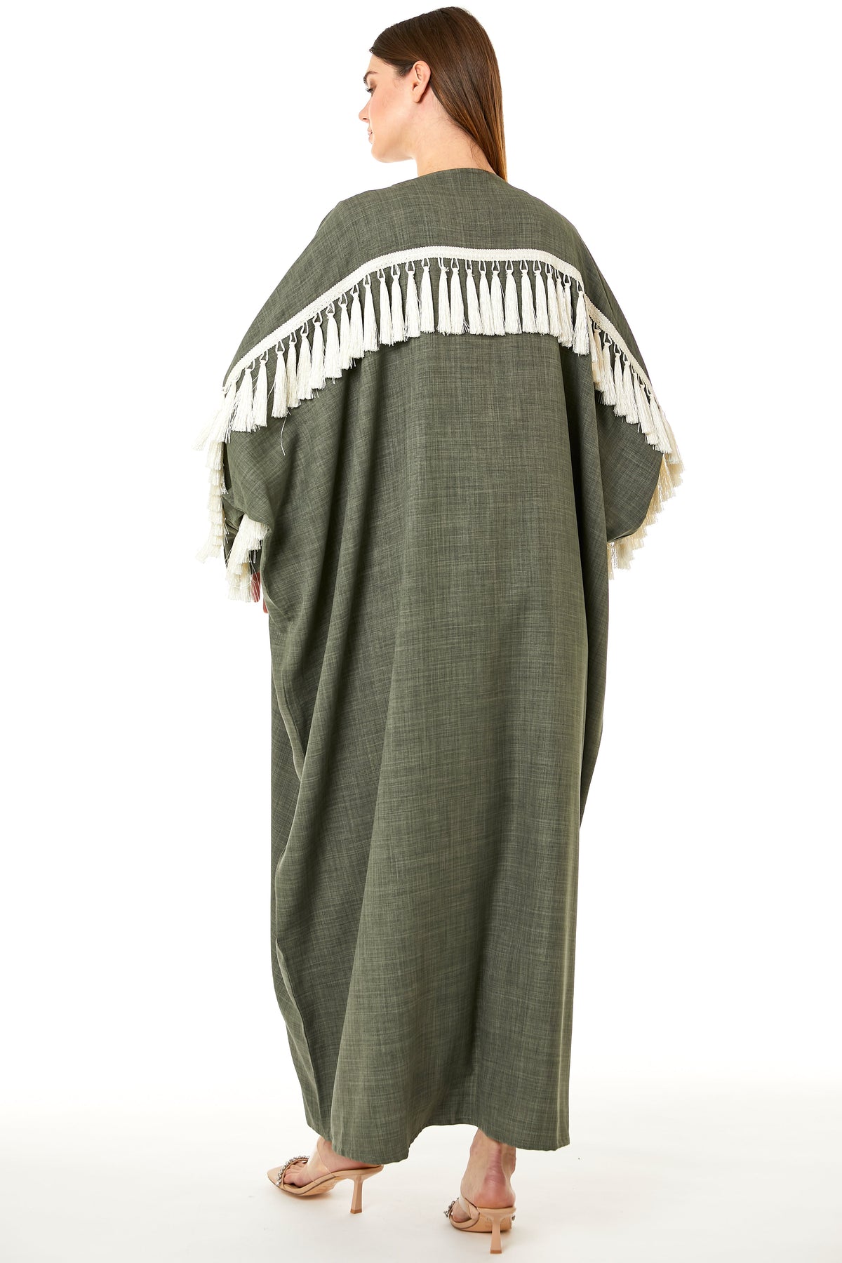 MOiSTREET Green CEY Melange Abaya