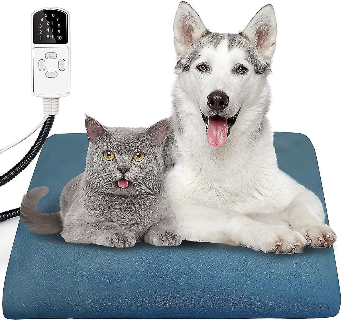 Pet Heating Pad For Cats Dogs With 10 Adjustable Temperature And 4 Adjustable Timer Heated Cat Bed Electric Blanket Chew Resistant Dog Crate Mattress