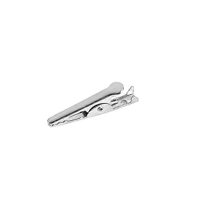 100pcs 1.06in / 27mm Mini Metal Alligator Clips, Crocodile Clamps Silver Tone Nickel Plated Test