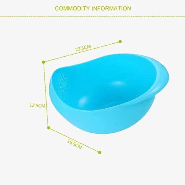 Rice Washing Filter Strainer Basket - Multi-Function Fruit & Vegetable Drainer Bowl for Kitchen Use