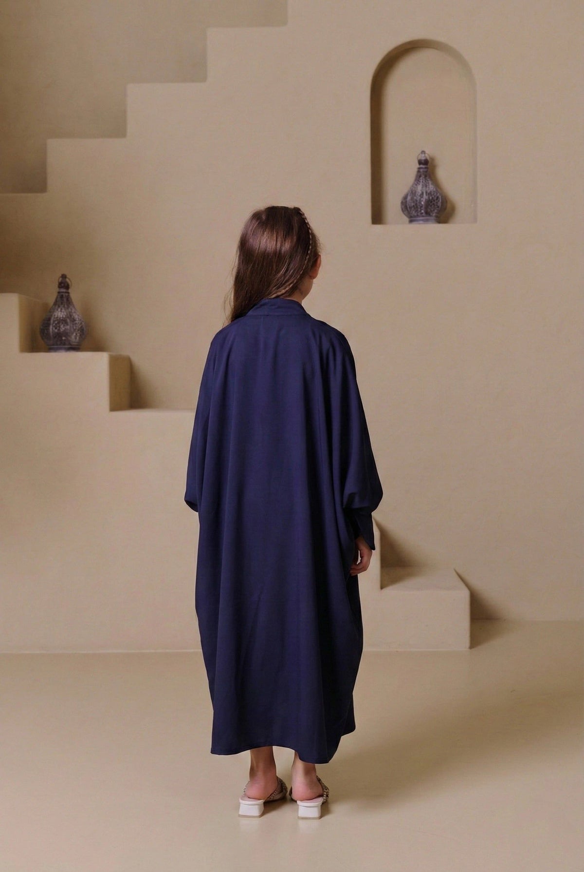 MULU Classic Kids Abaya - Navy Blue